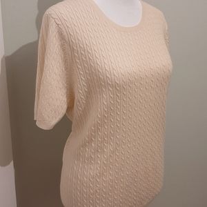 Brooks Brothers 346 Knit Beige Sweater Shirt Size XL